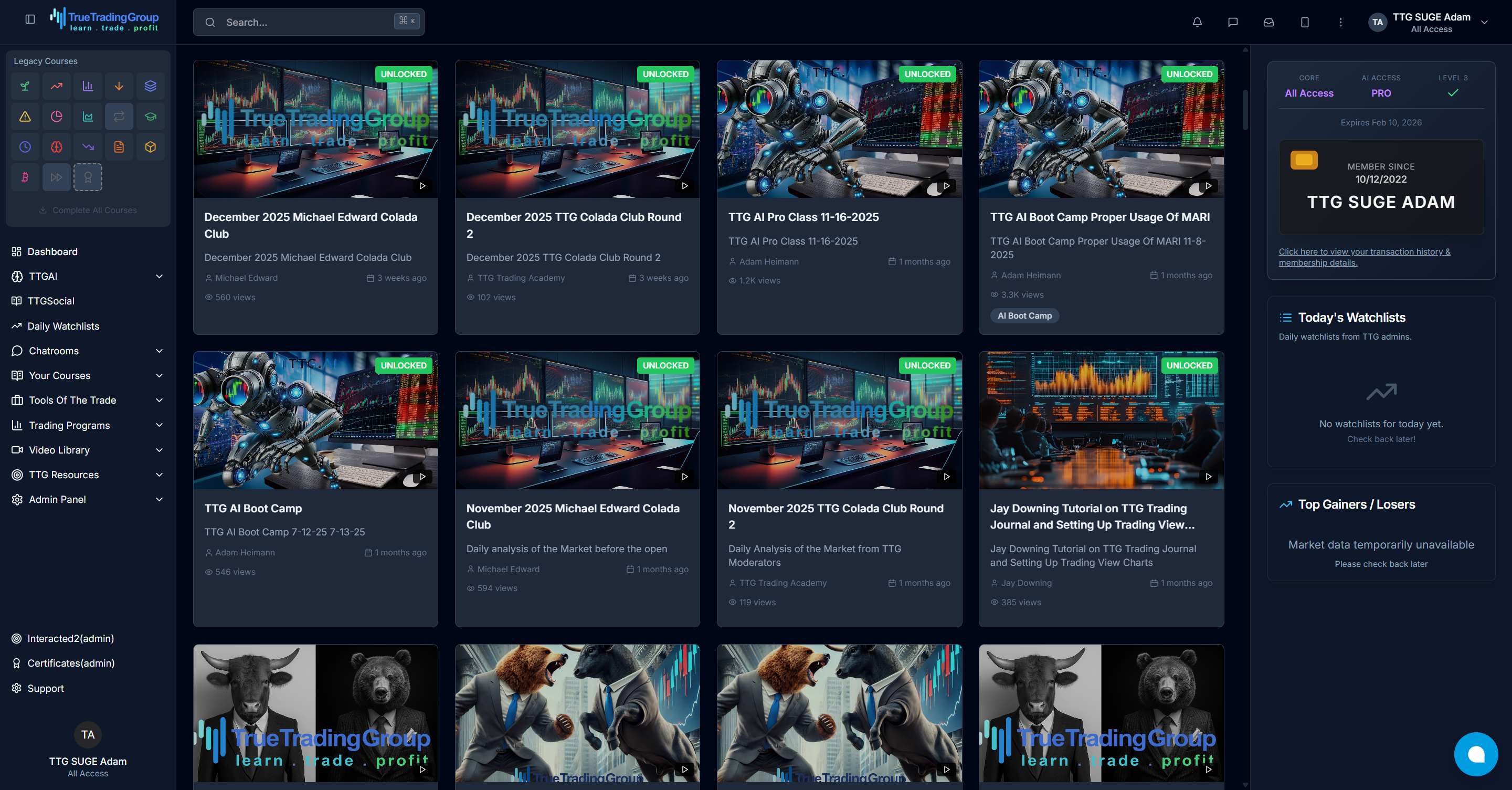 TTG Education Platform