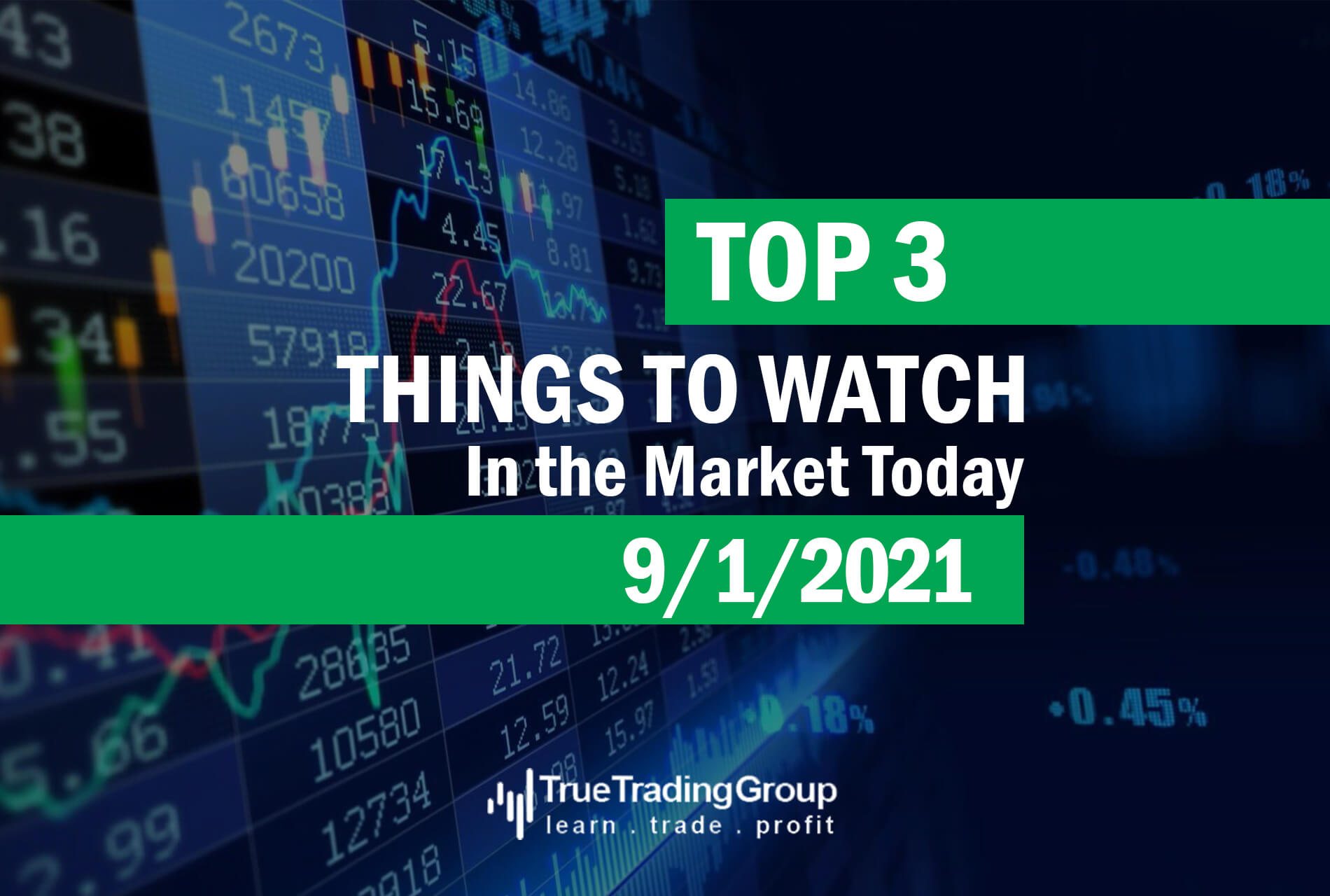 Top 3 Things To Watch In The Market 9 1 2021 True Trading Group